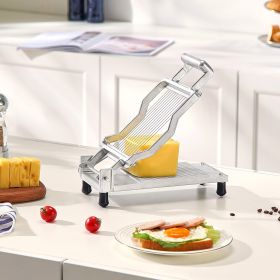 Cheese Cutter With Wire Cheeser Butter Cutting 0.39' & 0.78' Cheese Slicer (Option: Silver)