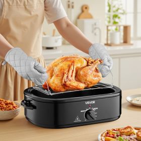 Electric Roaster Oven 18QT Electric Turkey Roaster With Self-Basting Lid (Option: Black)