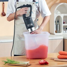 Commercial Immersion Blender, 750W 12' Heavy Duty Hand Mixer, Variable Speed Kitchen Stick Mixer With 304 Stainless Steel Blade, Multi-Purpose Po (Option: Black)